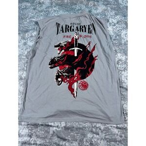 Game of Thrones House Targaryen Fire Blood Sleeveless Shirt Adult Large